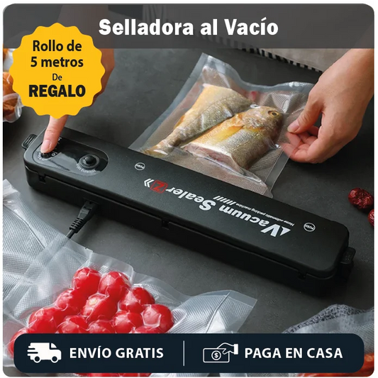 SELLADORA AL VACIO + Rollo 5 mts. de Regalo